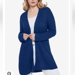 *3 $10 items for $23* Ellos Open Front Waffle Cardigan Item#17